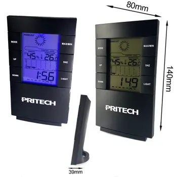 DEPALMERA | PRITECH, Digitalno uro, vremenske postaje, črne Barve, temperatura, vlažnost, termometer, higrometer, DP-CC630NG